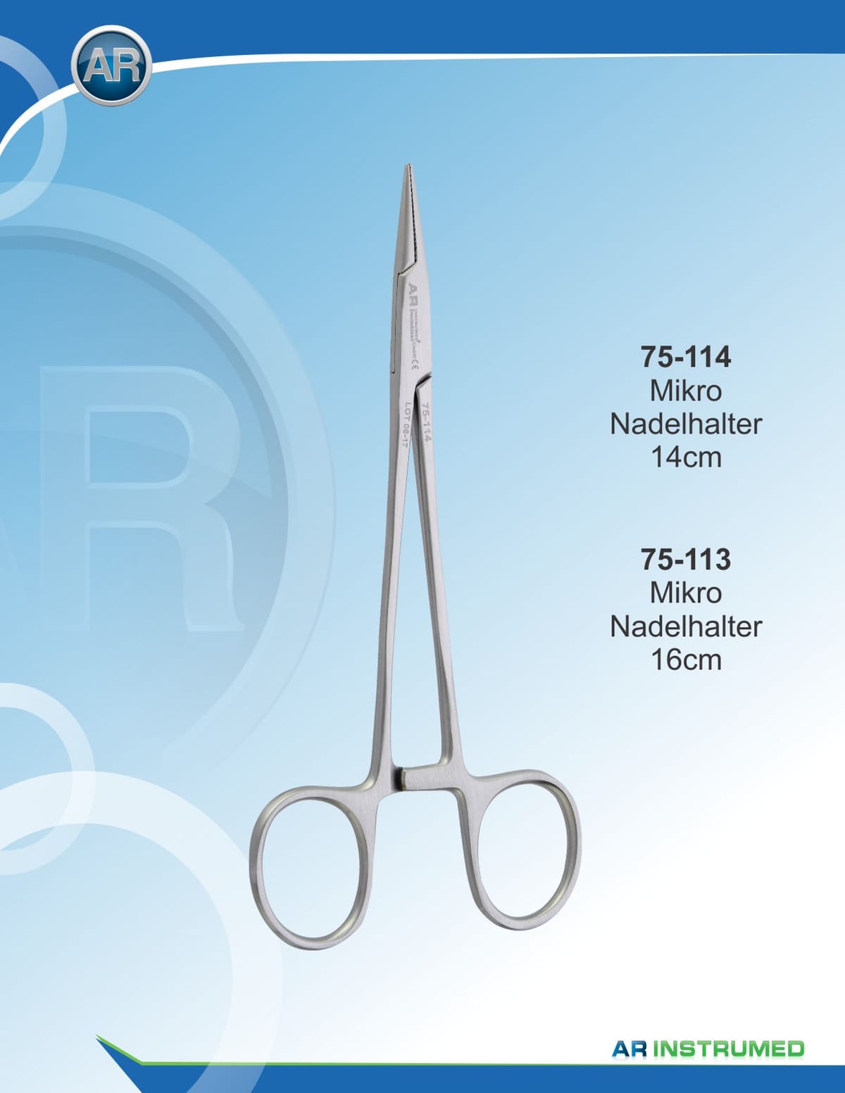 Micro Needle Holder 14cm – AR Instrumed, Surgical Instruments