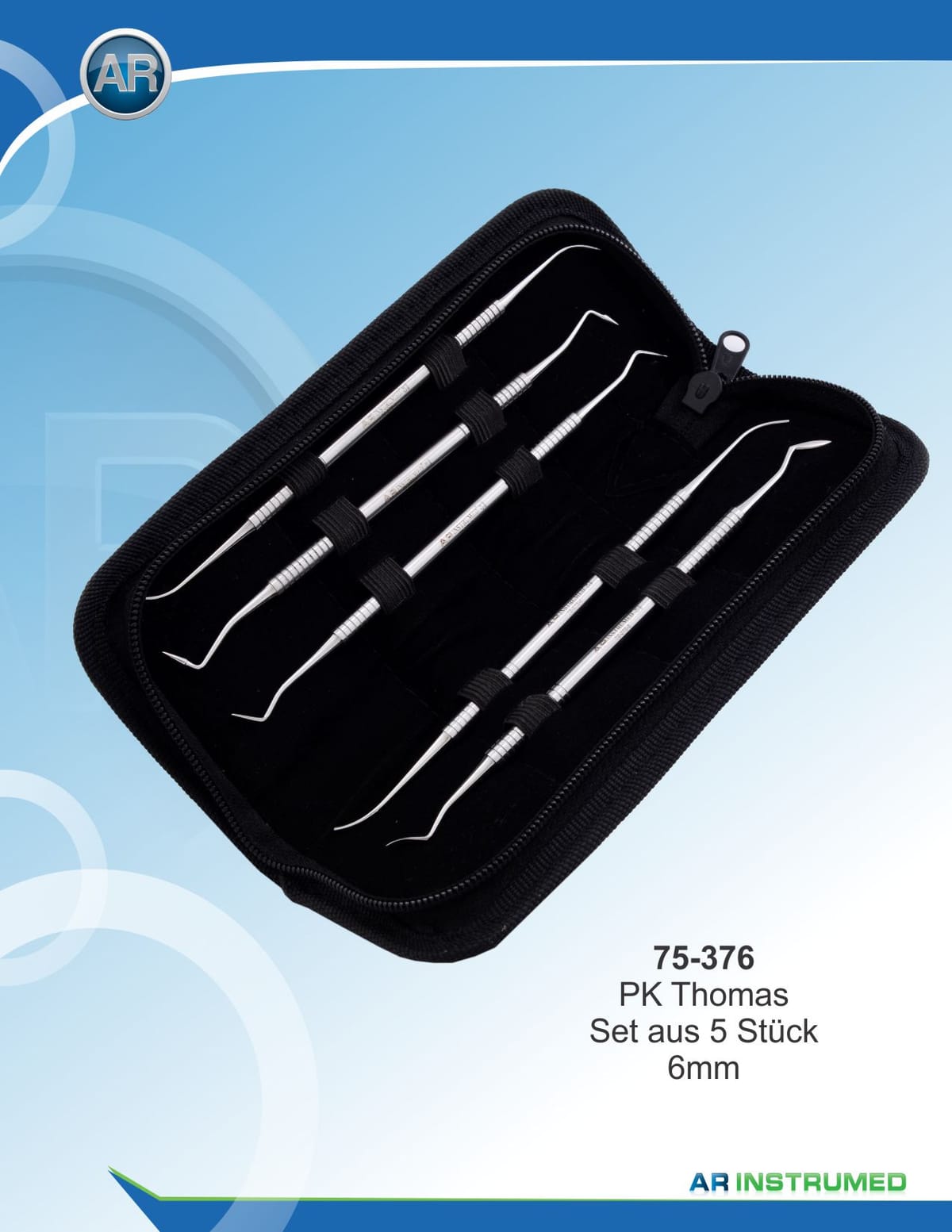 P.K Thomas Set of 5 6mm Handle Leather Case – AR Instrumed, Surgical Instruments