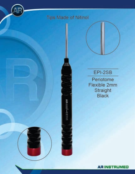 Periotom flexibel 2 mm gerade schwarz
