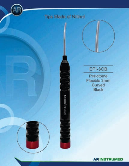 Periotom flexibel 3 mm gebogen schwarz – AR Instrumed, Surgical Instruments