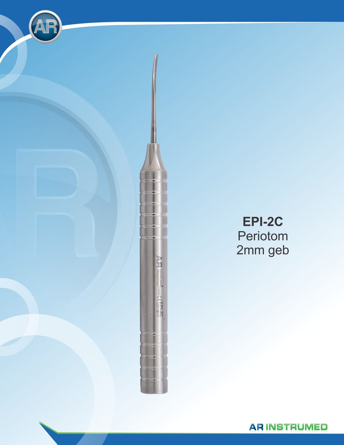 Periotome Flexible 2mm Curved – AR Instrumed, Surgical Instruments