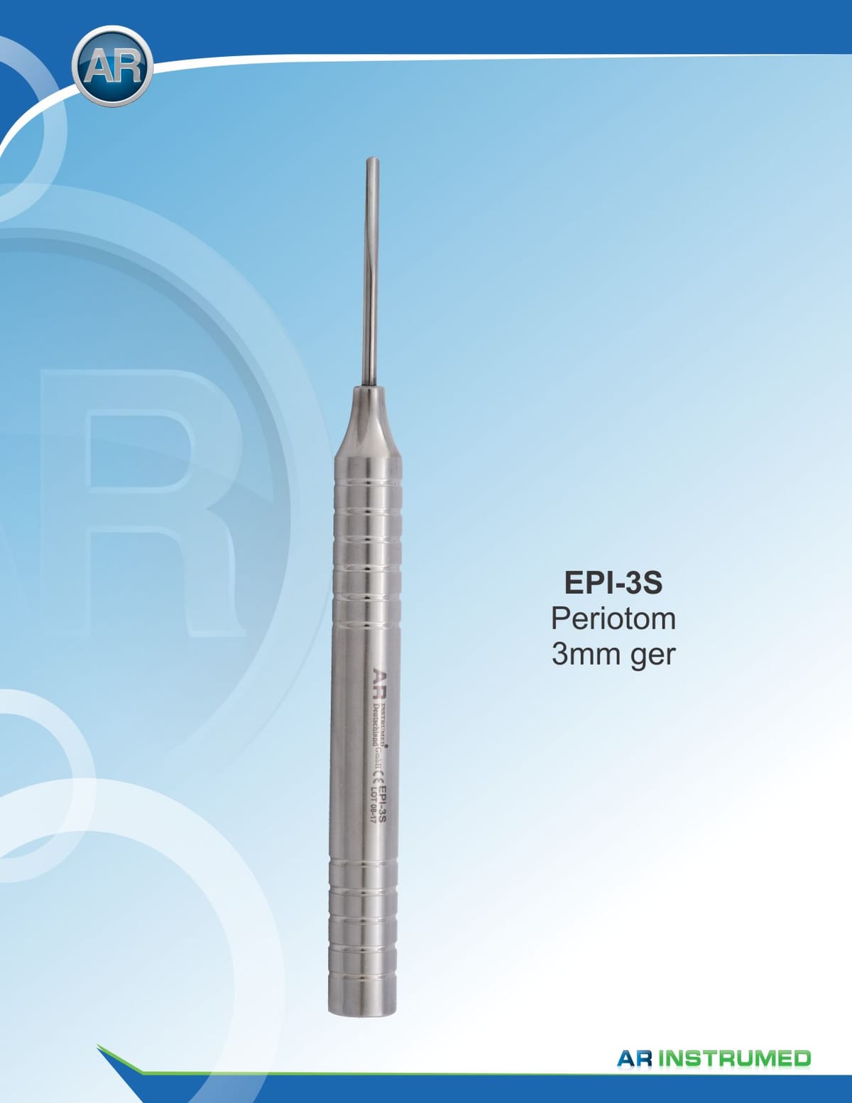 Periotome Flexible 3mm Straight – AR Instrumed, Surgical Instruments