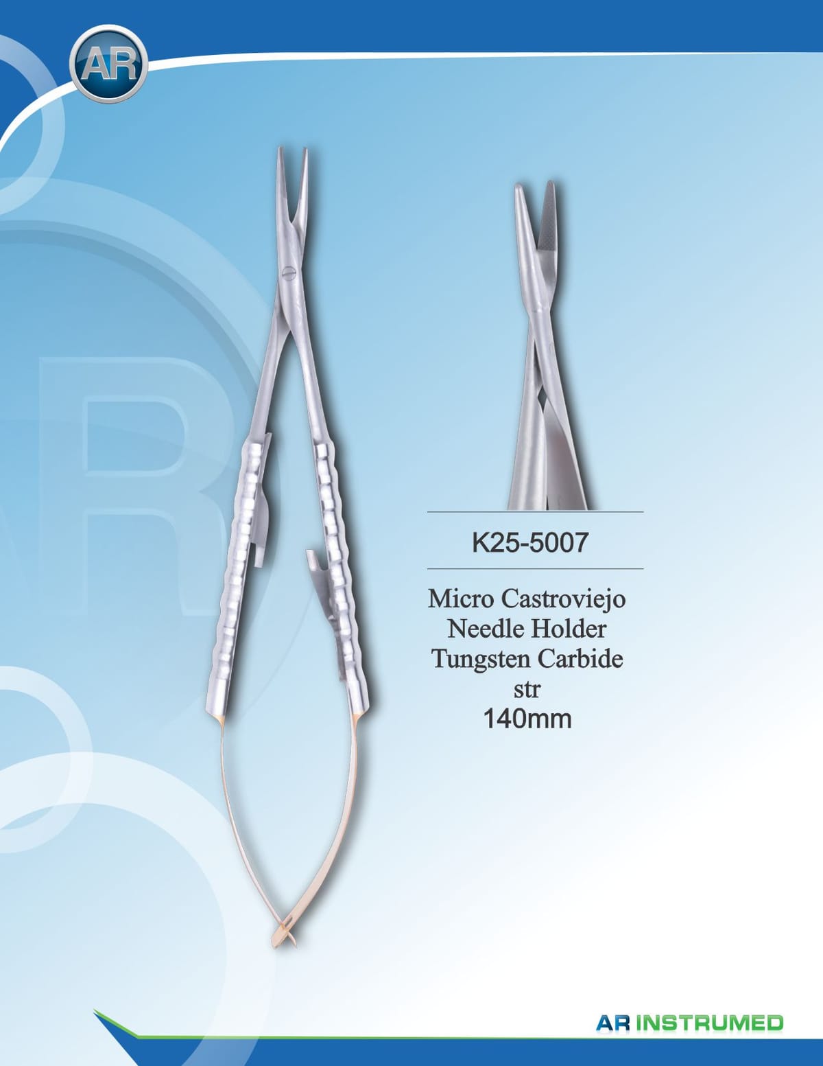 Micro Castroviejo Needle Holder Straight 14cm – AR Instrumed, Surgical Instruments