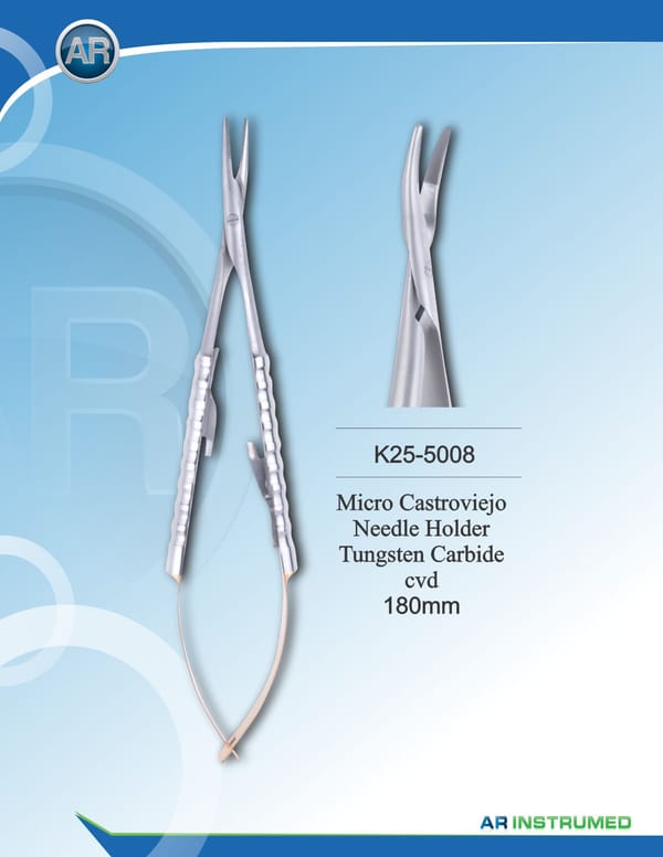 Micro Castroviejo Needle Holder Curved 18cm