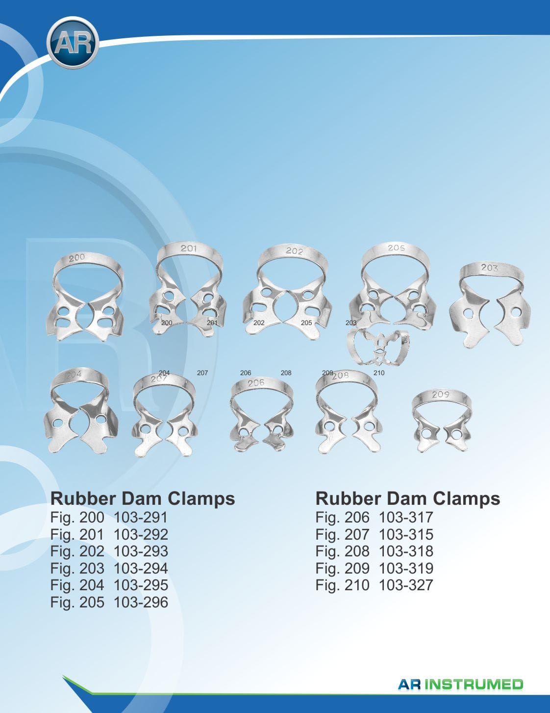 Rubber Dam Clamps Set of 13 Pcs 1 Tray – AR Instrumed, Rubber Dam Clamps
