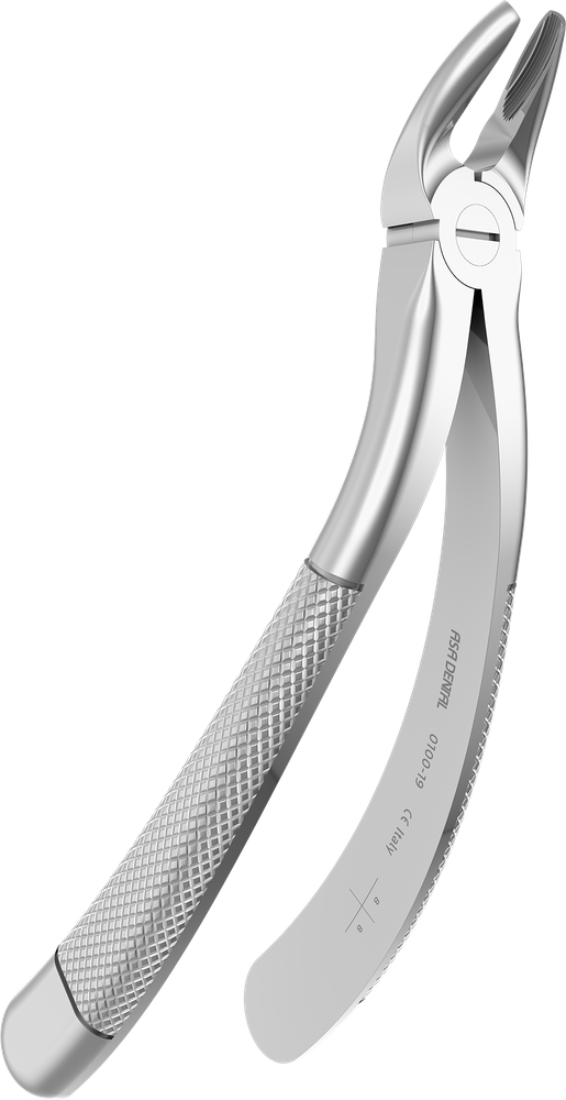 OK-Weisheitszähne - 17 cm - mit geriffelten Spitzen 0100-19 – ASA Dental S.p.A. Uninominale, Extraction Forceps