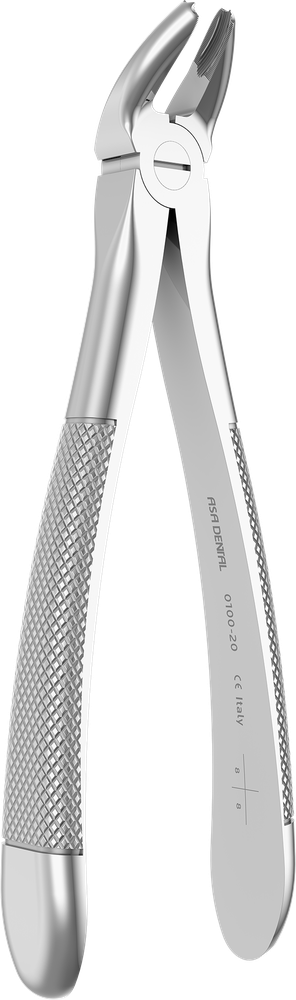 UK-Weisheitszähne - 14 ± 0.2 cm - mit geriffelten Spitzen 0100-20 – ASA Dental S.p.A. Uninominale