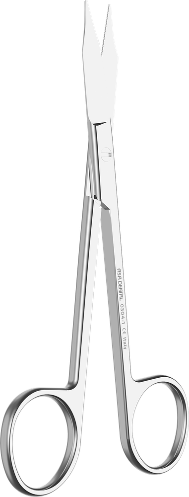 Zahnfleischschere - gerade, einseitig gezahnt - 13 cm 0304-1