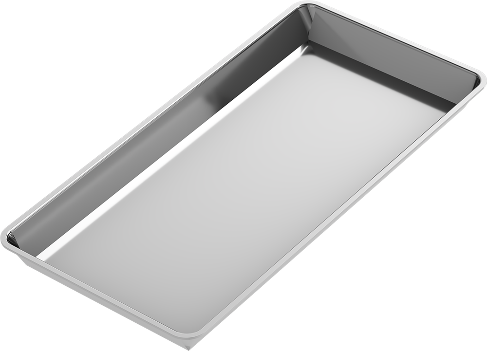 Instrumenten-Tablett - Edelstahl-Tablett - MAXI - 200x150 mm 2737-2 – ASA Dental S.p.A. Uninominale