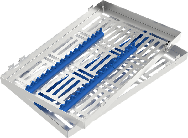 Blau - LARGE 288x182x34 mm - für 15 Instrumente mit Silikon-Schiene 2770-2