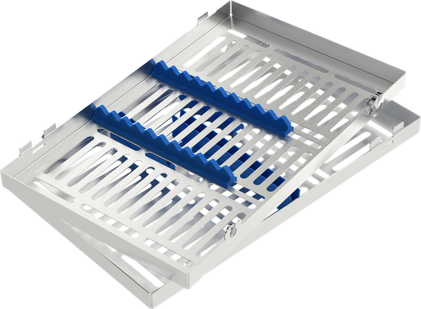 Blau - 288x182x60 mm - für 10 Instrumente mit Silikon-Schiene 2770-3