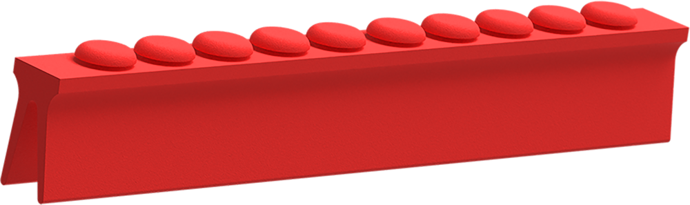 Rot - Silikon-Schiene für 10 Instrumente 2770-GR – ASA Dental S.p.A. Uninominale