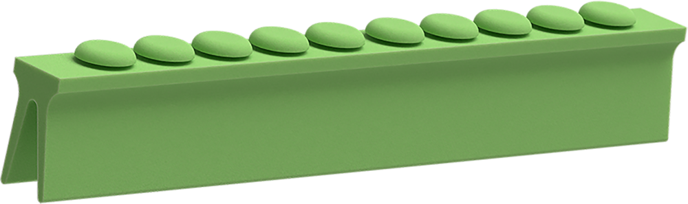 Verde - Blocca strumenti in silicone 10 posti – ASA Dental S.p.A. Uninominale, Trays, Sterilization Containers and Accessories