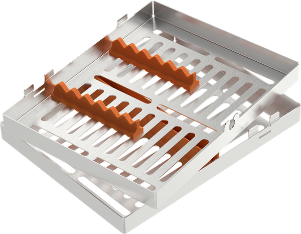 Orange - MEDIUM 182x144x34 mm - für 5 Instrumente mit Silikon-Schiene 2771-2A