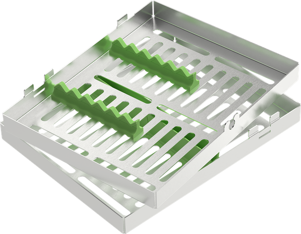 Grün - MEDIUM 182x144x34 mm - für 5 Instrumente mit Silikon-Schiene 2771-2V