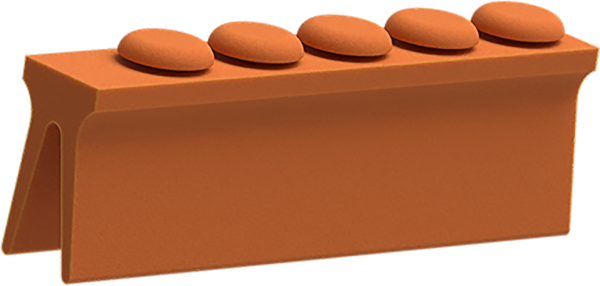Orange - Silikon-Schiene für 5 Instrumente 2771-GA