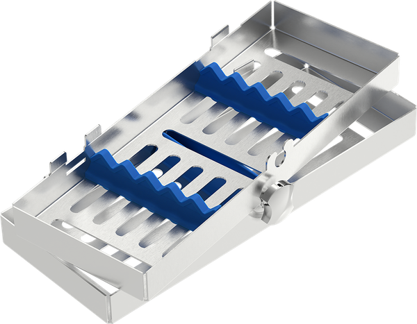 Blau - MINI 182x72x34 mm - für 5 Instrumente mit Silikon-Schiene 2772-1