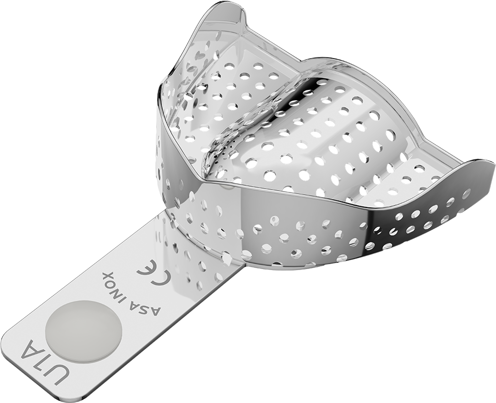 Acciaio inossidabile perforato - ANATOMICO - bordo di ritenzione - SUPERIORE - XXS