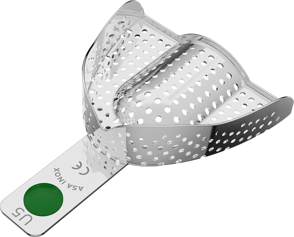 Perforiert, Edelstahl - Retentionsrand - OK - L 2801-U5 – ASA Dental S.p.A. Uninominale, Impression Trays