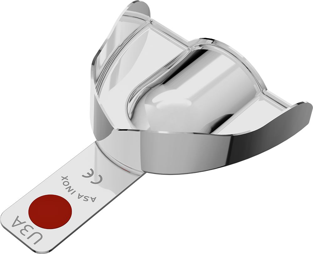 Nicht perforiert, Edelstahl - ANATOMISCH GEFORMT - Retentionsrand - OK - S 2802-U3A – ASA Dental S.p.A. Uninominale, Provisorische Kronen