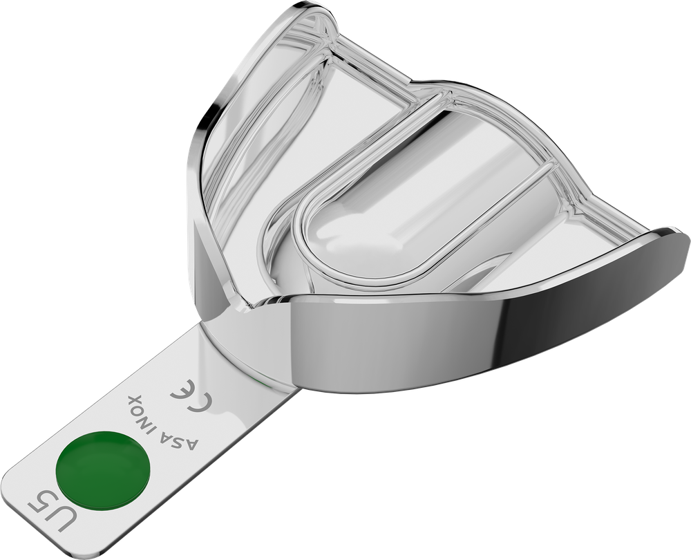 Nicht perforiert, Edelstahl - PERMA-LOCK - Retentionsrand - OK - L 2807-U5 – ASA Dental S.p.A. Uninominale, Disposable Impression Trays