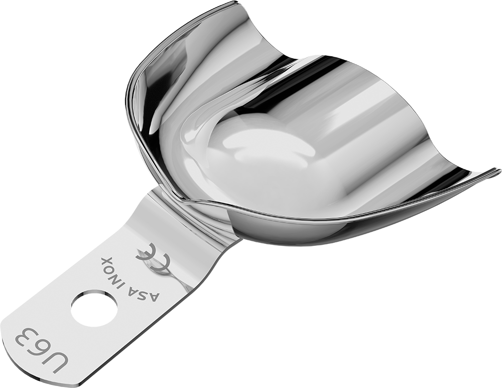Nicht perforiert, Edelstahl - unbezahnt - Retentionsrand - OK - NM 2808-U63 – ASA Dental S.p.A. Uninominale