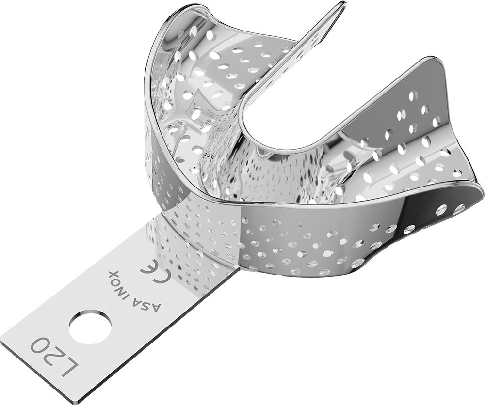 Perforiert, Edelstahl - anterior, bezahnt - Retentionsrand - UK - L 2809-L20 – ASA Dental S.p.A. Uninominale