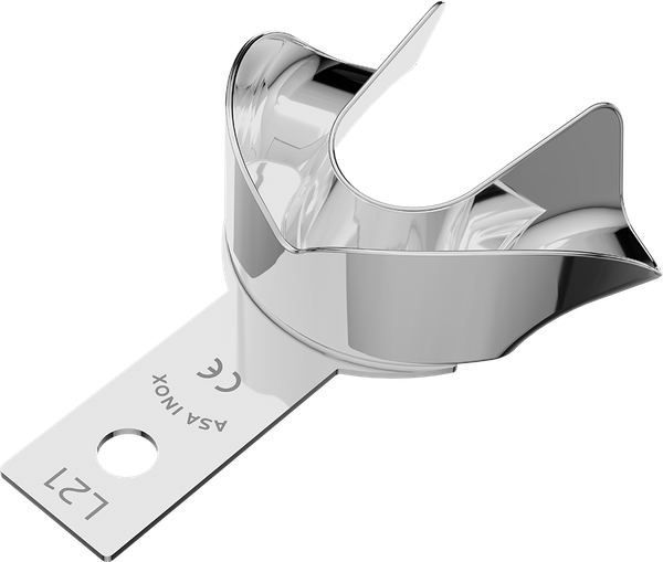 Nicht perforiert, Edelstahl - anterior, bezahnt - Retentionsrand - UK - M 2810-L21