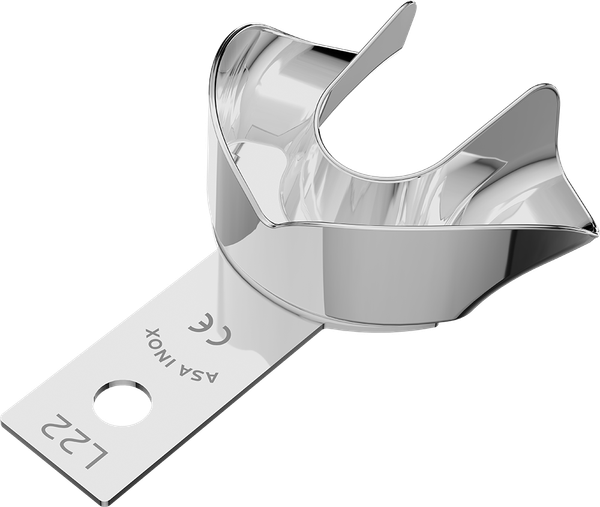 Nicht perforiert, Edelstahl - anterior, bezahnt - Retentionsrand - UK - S 2810-L22