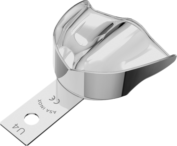 Nicht perforiert, Edelstahl - anterior, bezahnt - Retentionsrand - OK - M 2810-U4