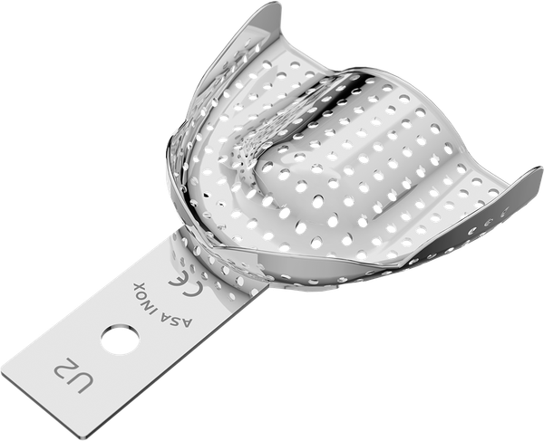 Acciaio inossidabile perforato - edentuli - bordo di ritenzione - SUPERIORE - XS