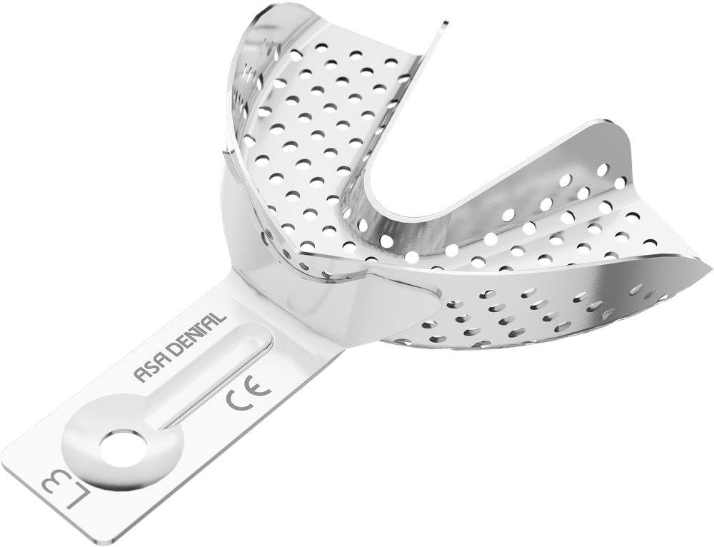 Perforiert aus Aluminium - für Implantologie - Retentionsrand - UK - S 2880-L3 – ASA Dental S.p.A. Uninominale