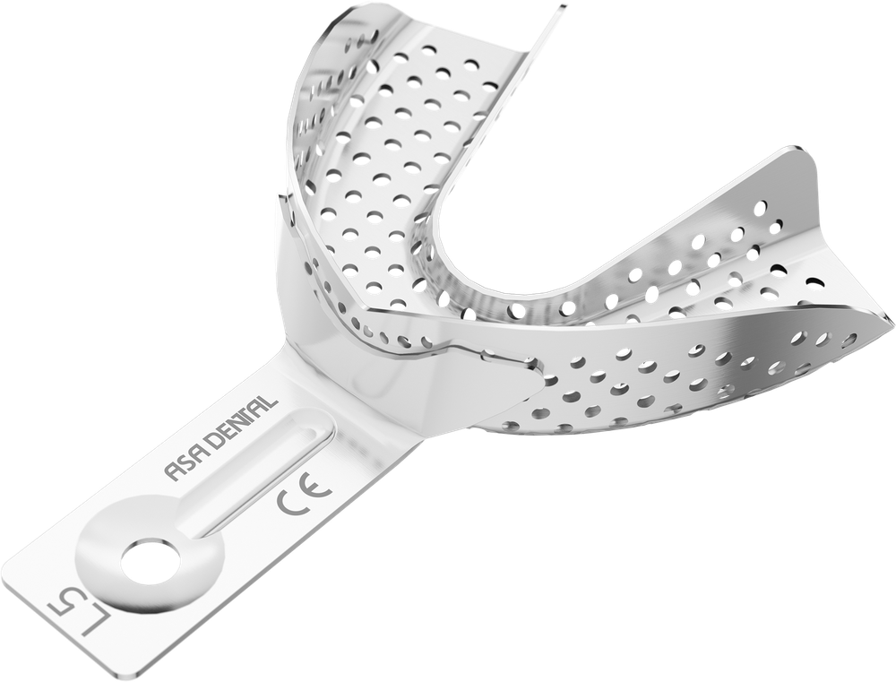 Perforiert aus Aluminium - für Implantologie - Retentionsrand - UK - L 2880-L5 – ASA Dental S.p.A. Uninominale