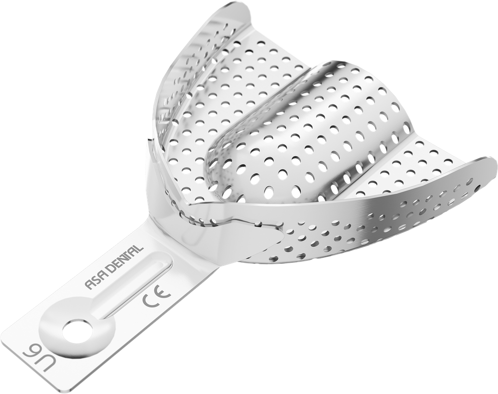 Perforiert aus Aluminium - für Implantologie - Retentionsrand - OK - XL 2880-U6 – ASA Dental S.p.A. Uninominale