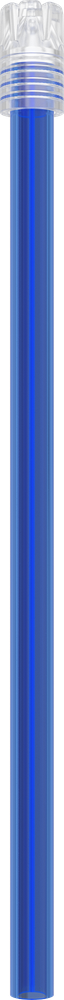 Multicolor - ABNEHMBARE KAPPE - blaues Röhrchen, transparente Kappe - 13 cm 2901E-AT13