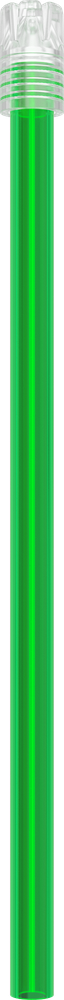 Arôme menthe - EXTRÉMITÉ AMOVIBLE - tuyau vert, extrémité transparente - 13 cm