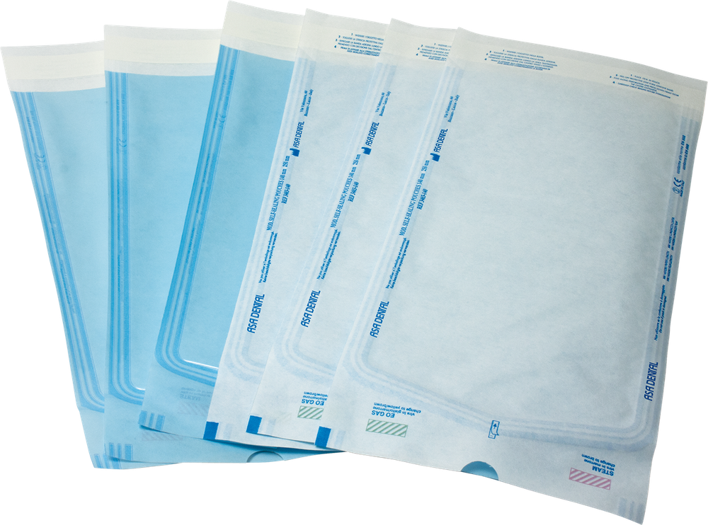 Selbstklebende Sterilisationsbeutel - 140x250 mm 3403-140 – ASA Dental S.p.A. Uninominale