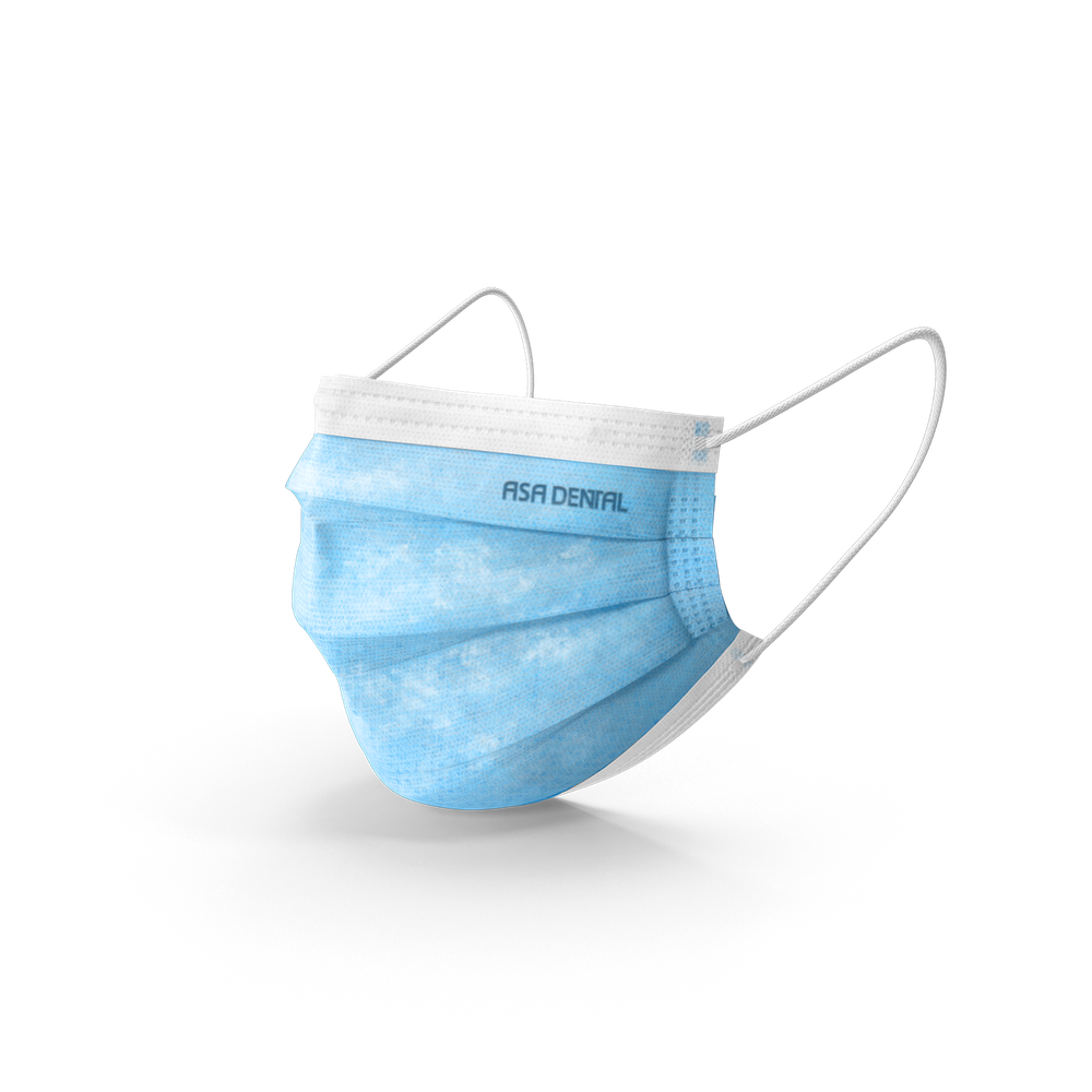 Chirurgische Masken - Hellblau - Mundschutzmaske mit Gummiband 3450E-C – ASA Dental S.p.A. Uninominale