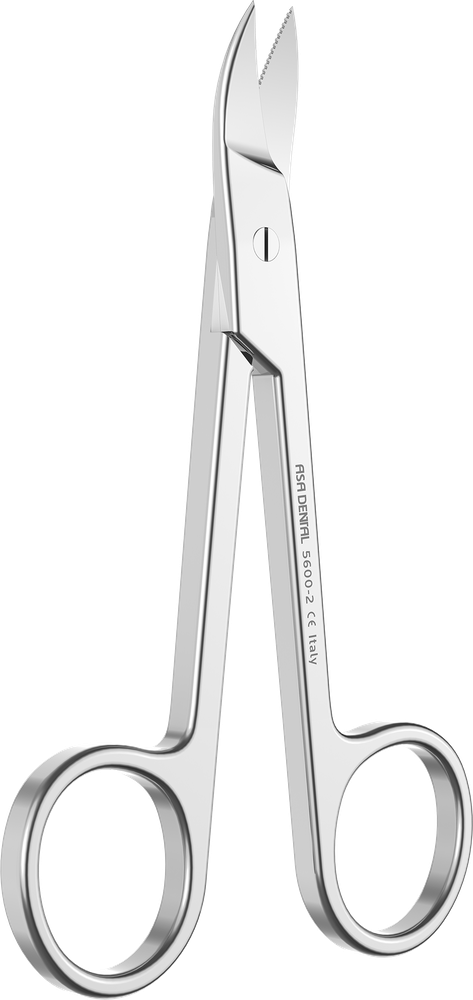 Kronenschere - gebogen, einseitig gezahnt - 10,5 cm 5600-2