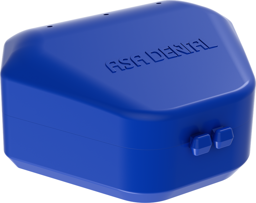Ortho-/Protho- Plastikbox für herausnehmbare Apparaturen und Prothesen - Blau - 10 St./Packung 6900E-A – ASA Dental S.p.A. Uninominale, Orthodontics