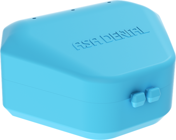 Ortho-/Protho- - Plastikbox für herausnehmbare Apparaturen und Prothesen - Hellblau - 10 St./Packung 6900E-C