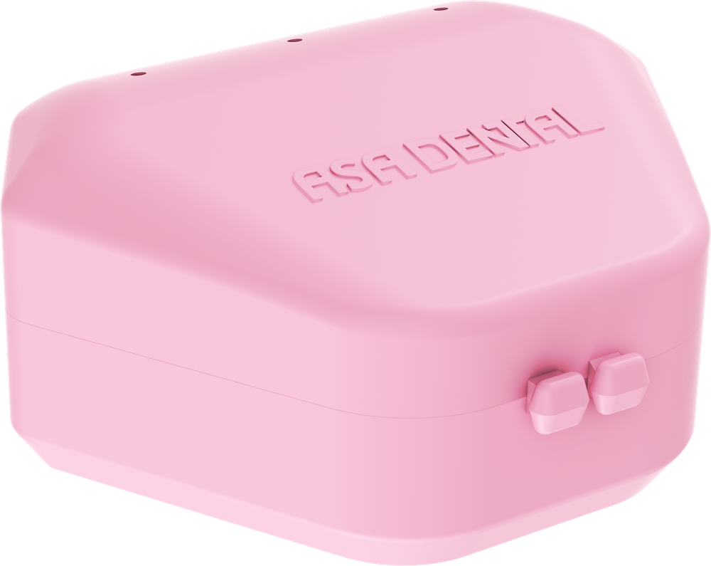 Ortho-/Protho- - Plastikbox für herausnehmbare Apparaturen und Prothesen - Rosa - 10 St./Packung 6900E-R – ASA Dental S.p.A. Uninominale