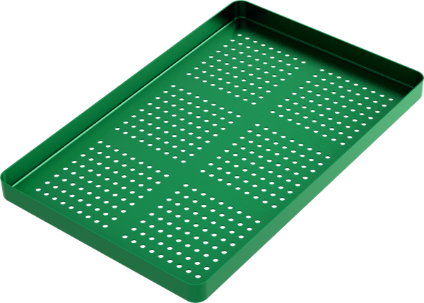 Instrumenten-Tablett perforiert - LARGE - Grün - 284x183x17 mm AL2721-LV