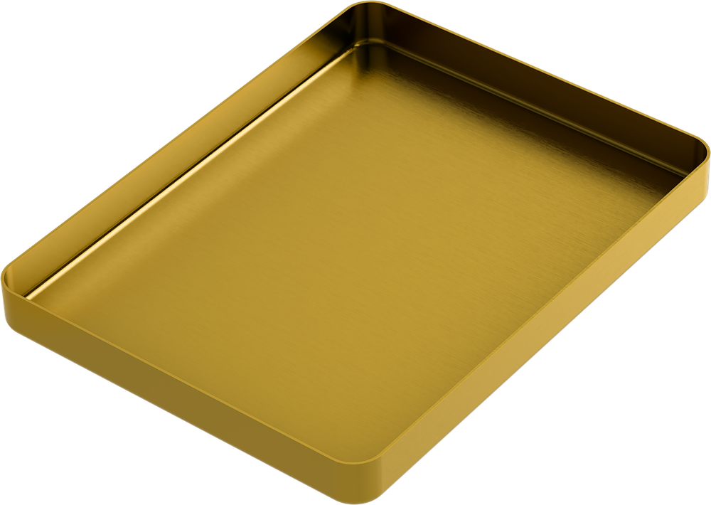 Instrumenten-Tablett - MEDIUM - Gold - 142x183x17 mm AL2722-LO – ASA Dental S.p.A. Uninominale, Trays, Sterilization Containers and Accessories