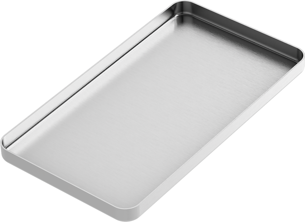 Instrumenten-Tablett - MINI - Silber - 100x180x11 mm AL2723-LA – ASA Dental S.p.A. Uninominale, Trays, Sterilization Containers and Accessories
