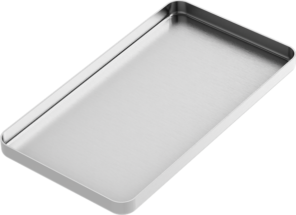 Instrumenten-Tablett - MINI - Silber - 100x180x11 mm AL2723-LA