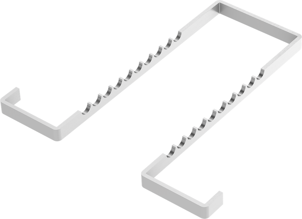 Aluminium-Schiene - Schiene für 10 Instrumente AL2730-3 – ASA Dental S.p.A. Uninominale, Trays, Sterilization Containers and Accessories