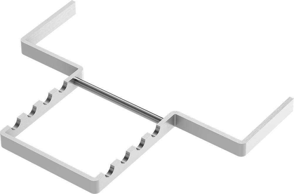 Aluminium-Schiene - Schiene für 4 Instrumente AL2731-2 – ASA Dental S.p.A. Uninominale