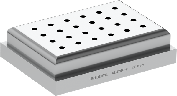 Bohrer - Aluminium geeignet für Dampfsterilisation - mit Sockel, für 24 CA Bohrer (groß) AL2760-2