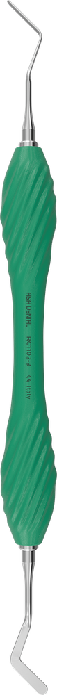 Trennspatel # 3, anatomischer runder Griff - Dunkelgrün RC1102-3